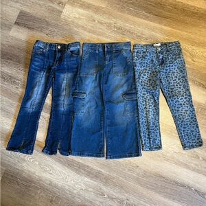 Bundle Size 6 Girls Denim Jeans Excellent Condition